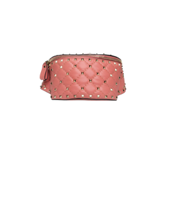 Valentino Rockstud Spike Belt Bag, leather, pink,PB46NAP0,B